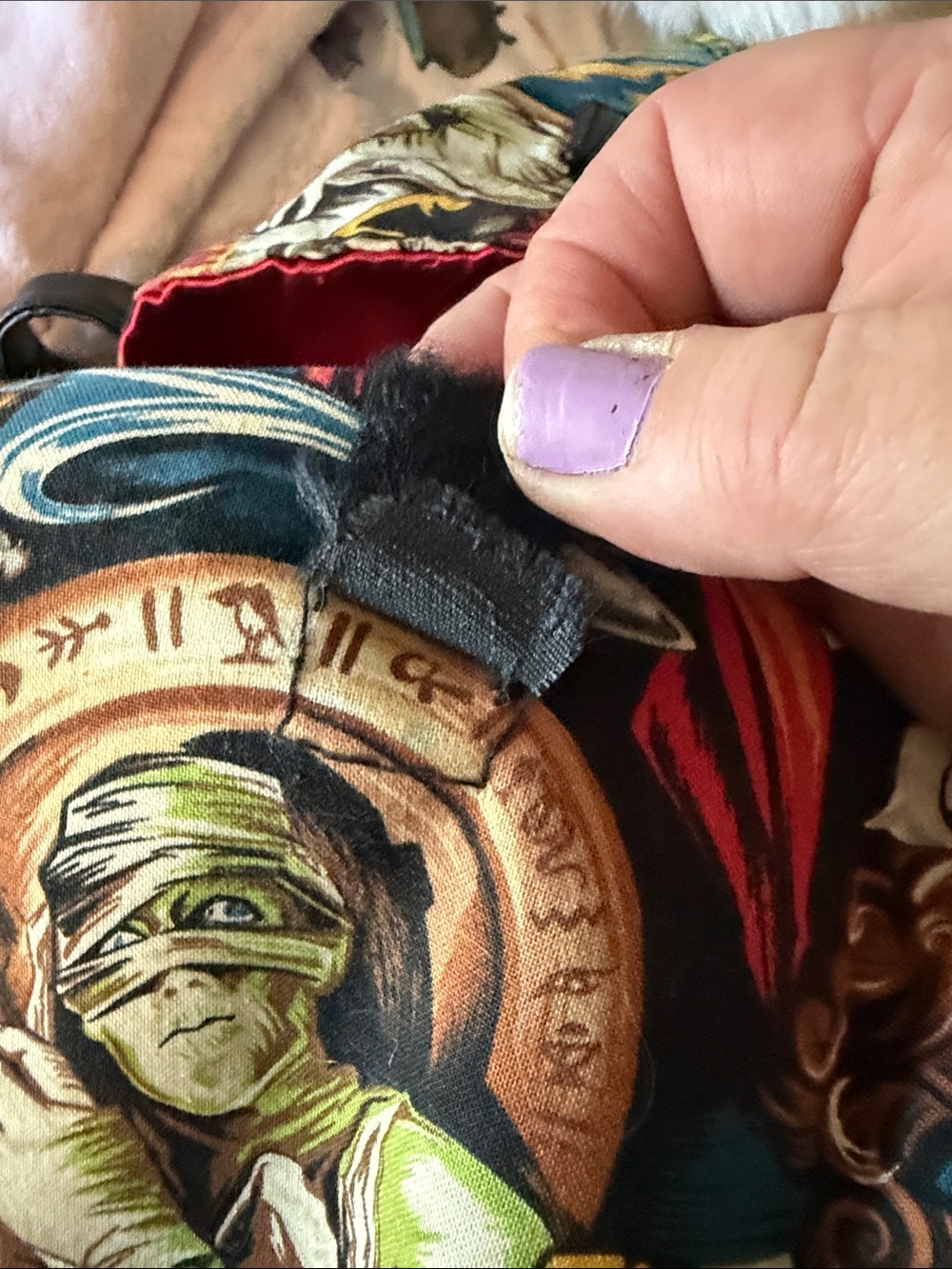Horror Comic Print Backpack in Multi-Color - Picture 10 of 11